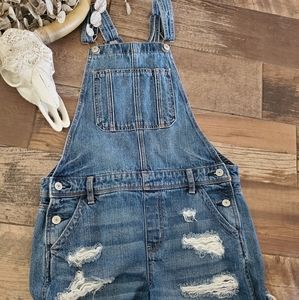 American eagle short overalls
